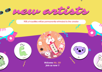 CHAEBOL NFT藝術交易平台 NEW ARTIST藝術家區進駐 – 療癒心靈的圖文藝術家 「MISS DD 蒂蒂」