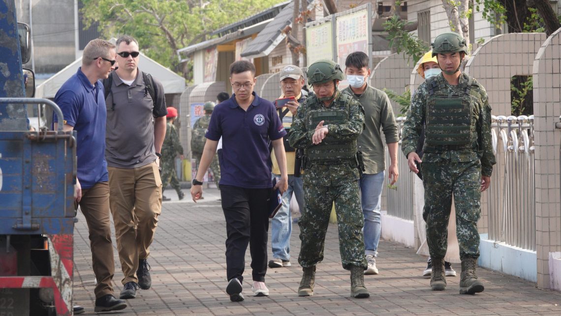 獨家/新制教召-美軍低調現身行軍隊伍中
