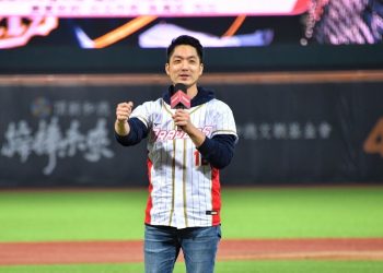 2023味全龍天母主場開幕登場-蔣萬安：年底大巨蛋完工啟用