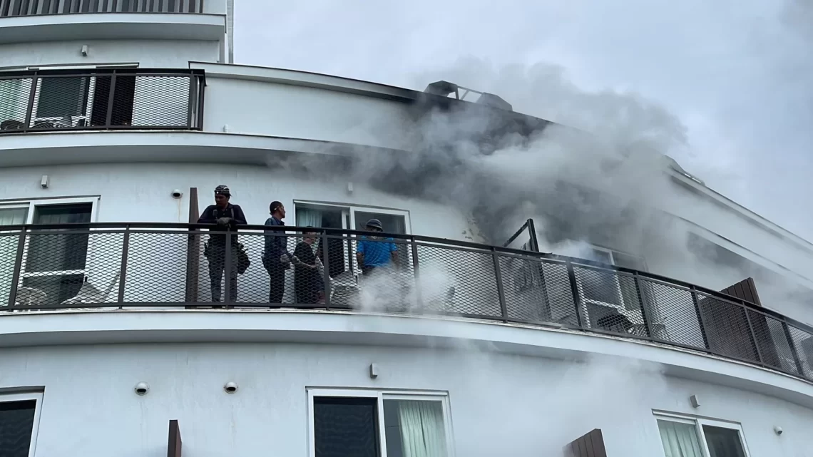 影/墾丁紅柴坑某民宿下午火災-業者自行撲滅