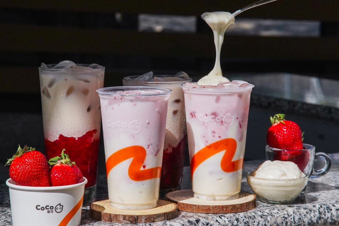 吸得到奶香大福+新鮮果粒!coco都可新品「草莓蒸大福」開喝啦!