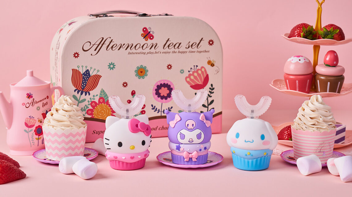 三麗鷗甜點風暴來襲-兒童u型與攜帶款電動牙刷萌翻粉絲心