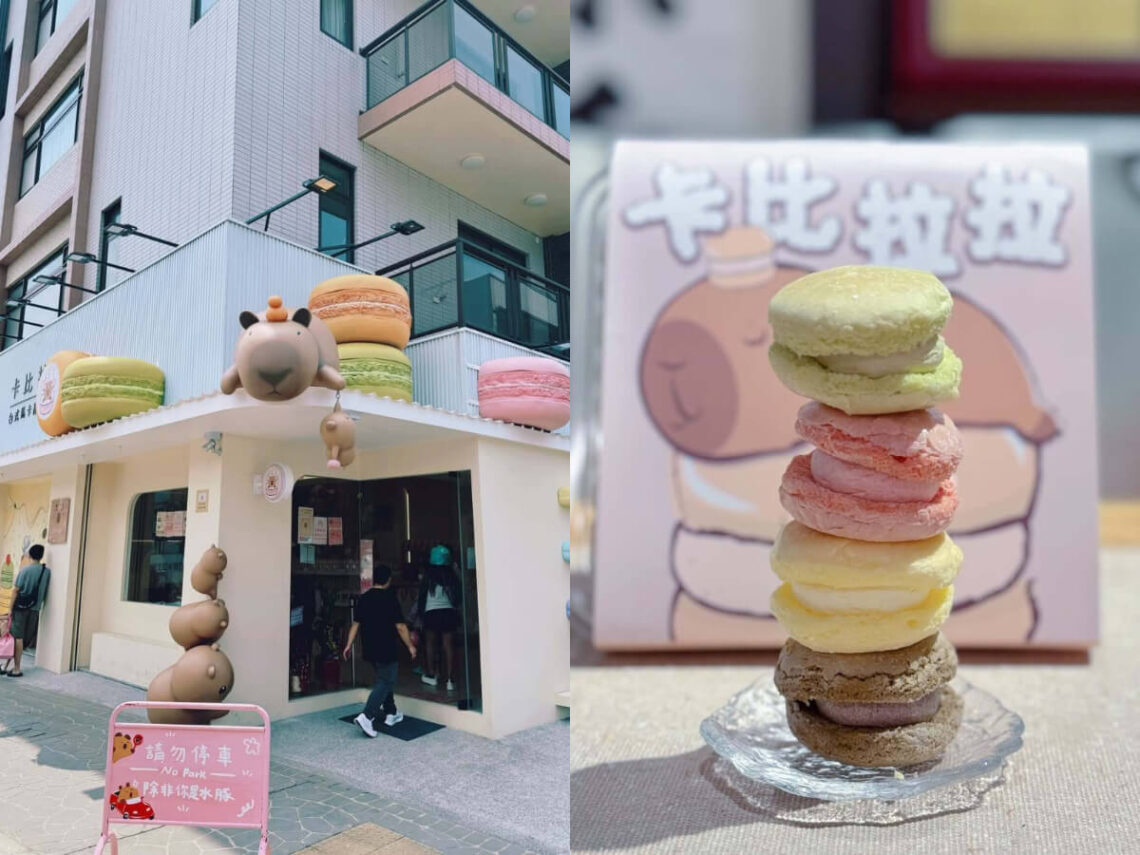 桃園美食｜卡皮巴拉又來了！中壢美食新店搶先報 超萌打卡甜點店『卡比拉拉台式馬卡龍專賣店』，開心果口味季節限定
