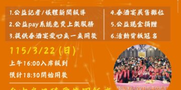 全球商聯會春酒 明年3/22舉辦 號召全台企業打造最大公益商務支持平台
