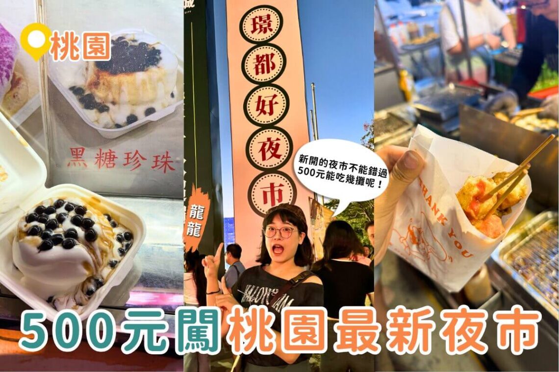 桃園美食|500元挑戰桃園最新夜市 璟都好夜市美食全制霸 麻油雞、炭烤雞排、舒芙蕾一次吃遍
