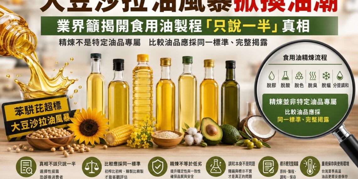 大豆沙拉油風波掀換油潮 業界籲揭開食用油製程「只說一半」的真相