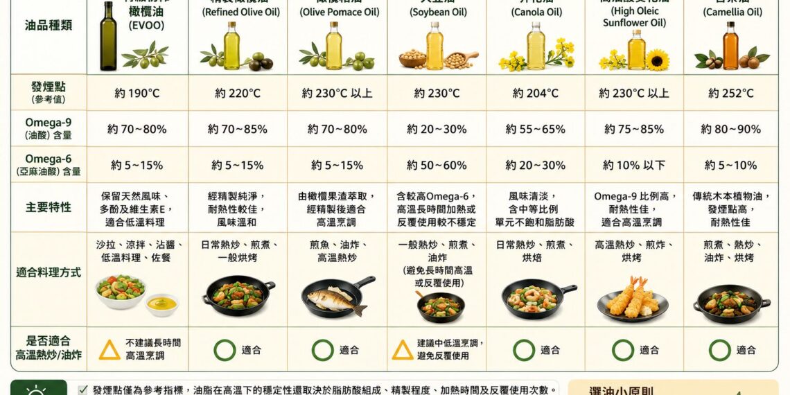 專家倡議「依烹調需求分工選油」建立家庭用油新思維