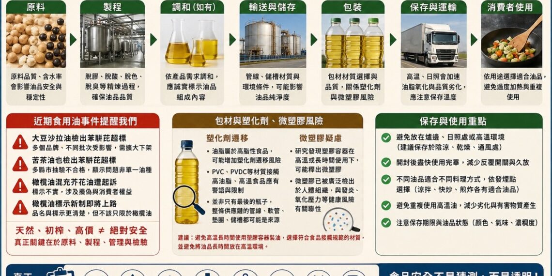 跳脫「哪種油最好」迷思 從製程精煉到廚房保存 專家籲:建構食用油透明指標